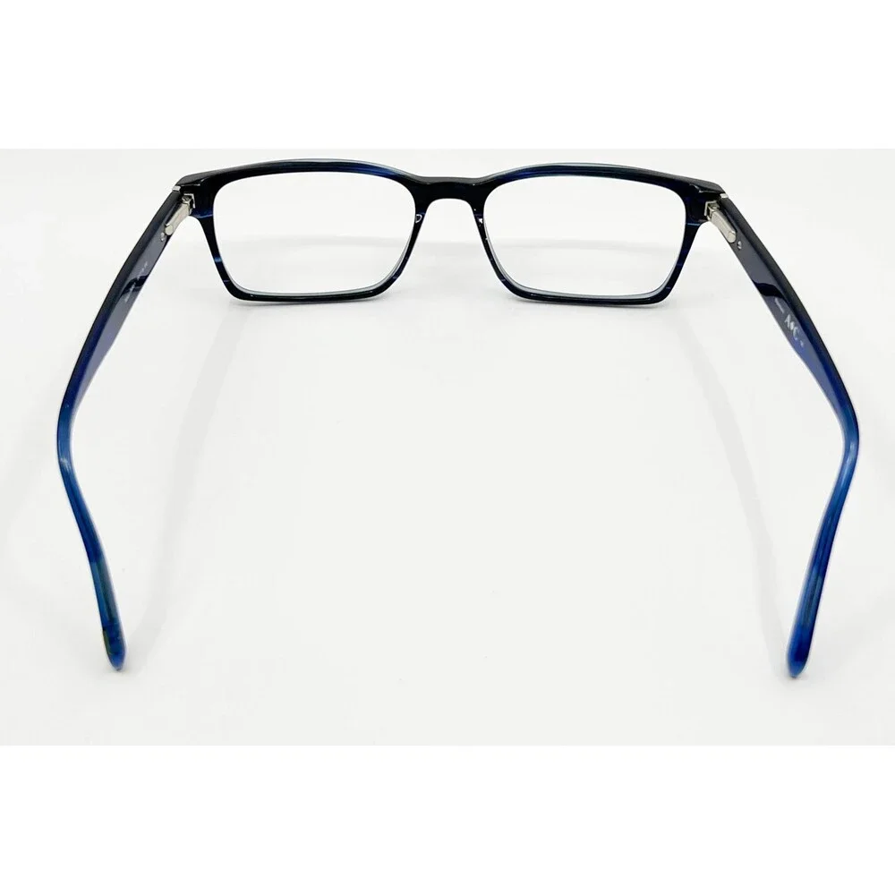 A+C Eyeglasses Mens Blue Rectangle Full Rim Frames 52-16-140